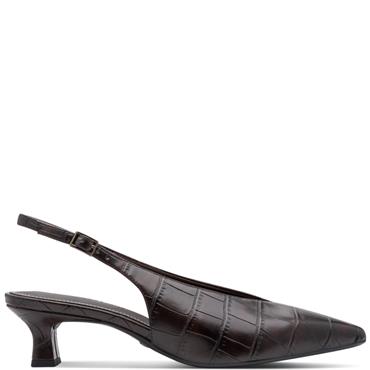 TAMARIS WOMENS SLINGBACK LOW HEEL - MOCCA