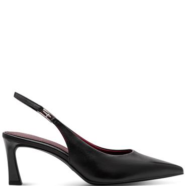 TAMARIS WOMENS SLINGBACK MID HEEL - BLACK