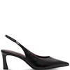 TAMARIS WOMENS SLINGBACK MID HEEL - BLACK