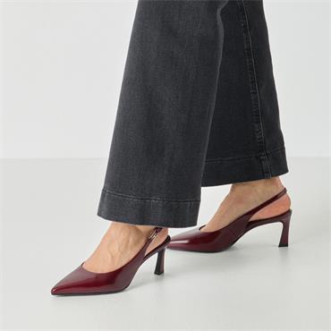 TAMARIS WOMENS SLINGBACK MID HEEL - MERLOT