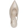 TAMARIS WOMENS HIGH HEEL STRAP SLINGBACK - BEIGE PATENT