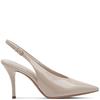 TAMARIS WOMENS HIGH HEEL STRAP SLINGBACK - BEIGE PATENT