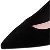 TAMARIS WOMENS MID HEEL STRAP SLINGBACK - BLACK SUEDE
