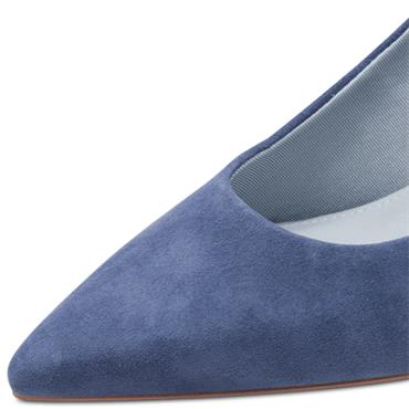 TAMARIS WOMENS MID HEEL STRAP SLINGBACK - BLUE