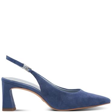 TAMARIS WOMENS MID HEEL STRAP SLINGBACK - BLUE