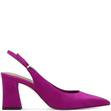 TAMARIS WOMENS MED HEEL SLINGBACK SANDAL - DARK PINK