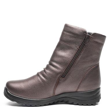 G COMFORT WOMENS LINING ZIP ANKLE BOOT - BRONZE