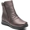 G COMFORT WOMENS LINING ZIP ANKLE BOOT - BRONZE