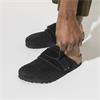 BIRKENSTOCK MENS NAGOYA STRAP CLOG - BLACK LEATHER