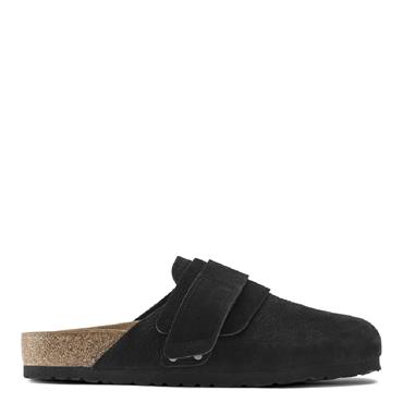 BIRKENSTOCK MENS NAGOYA STRAP CLOG - BLACK LEATHER
