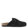 BIRKENSTOCK MENS NAGOYA STRAP CLOG - BLACK LEATHER