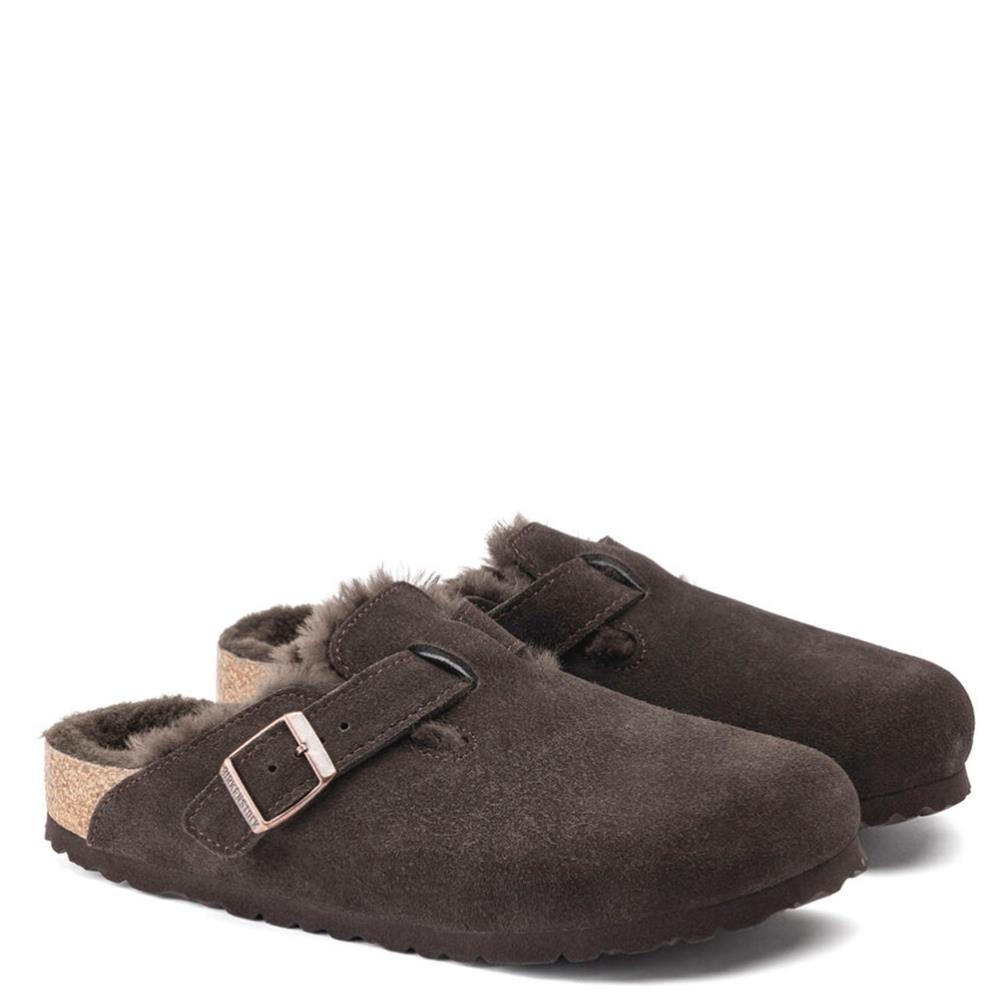 BIRKENSTOCK WOMENS BOSTON VL SHEARLING MOCCA Paul Byron Shoes Ireland