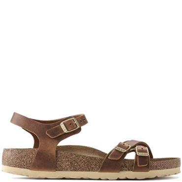 BIRKENSTOCK WOMENS KUMBA SANDAL - COGNAC