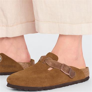 BIRKENSTOCK WOMENS BOSTON BRAIDED SANDAL - MINK