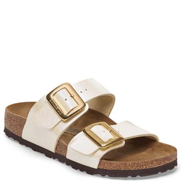 BIRKENSTOCK WOMENS SYDNEY BUCKLE SANDAL - PEARL WHITE