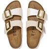 BIRKENSTOCK WOMENS SYDNEY BUCKLE SANDAL - PEARL WHITE
