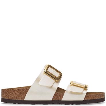 BIRKENSTOCK WOMENS SYDNEY BUCKLE SANDAL - PEARL WHITE