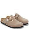 BIRKENSTOCK WOMENS BOSTON RIVERT BORDER - TAUPE