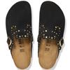 BIRKENSTOCK WOMENS BOSTON RIVET BORDER - BLACK