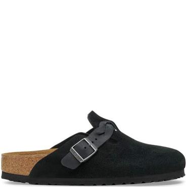 BIRKENSTOCK WOMENS BOSTON BRAIDED SANDAL - BLACK