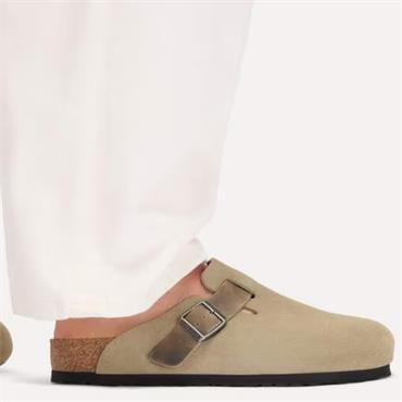 BIRKENSTOCK MENS BOSTON CLOG SLIPPER - KHAKI