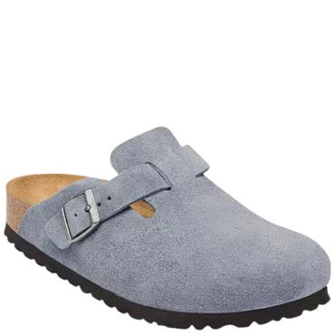 BIRKENSTOCK WOMENS BOSTON LEVE STONE BLU - BLUE