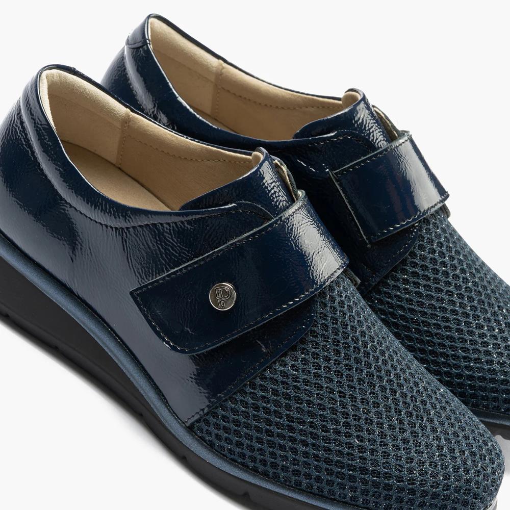 Navpat PITILLOS WOMENS STRAP COMNFORT SHOE - NAVY PATENT | Paul Byron Shoes ...