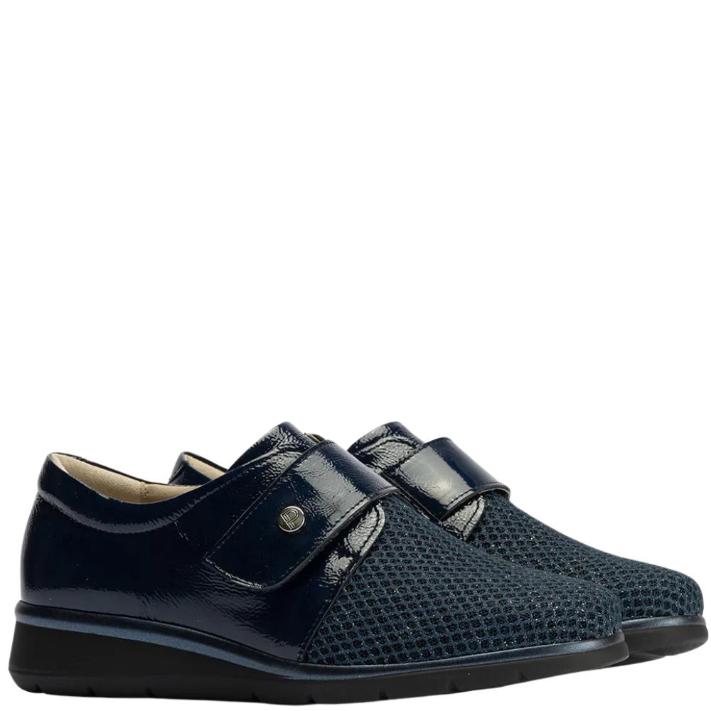 Navpat PITILLOS WOMENS STRAP COMNFORT SHOE - NAVY PATENT | Paul Byron Shoes ...