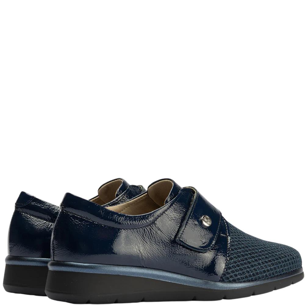 Navpat PITILLOS WOMENS STRAP COMNFORT SHOE - NAVY PATENT | Paul Byron Shoes ...