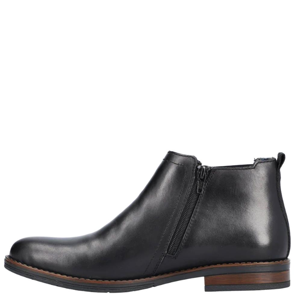 RIEKER MENS ZIP CHELSEA ANKLE BOOT BLACK Paul Byron Shoes Ireland