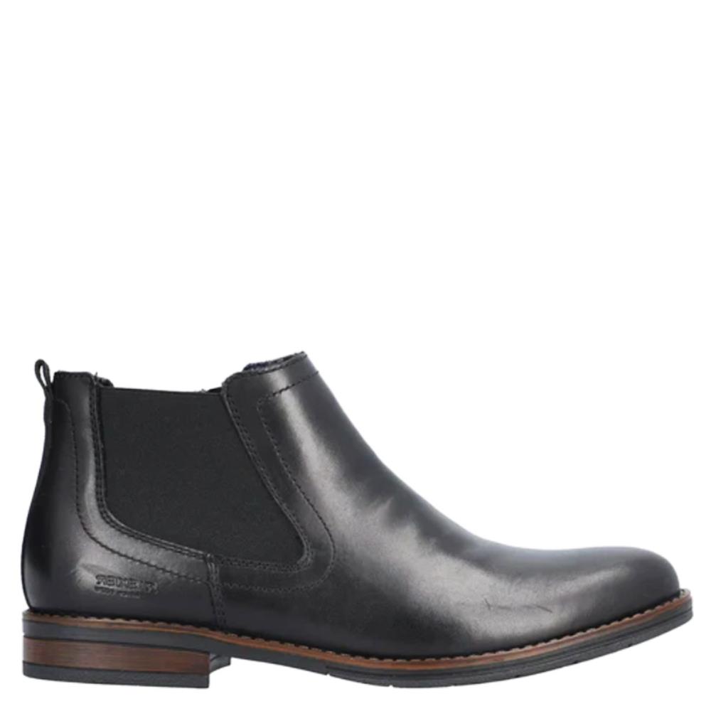RIEKER MENS ZIP CHELSEA ANKLE BOOT BLACK Paul Byron Shoes Ireland