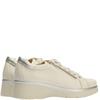 PITILLOS WOMENS ZIP LACE TRAINER - OFF WHITE
