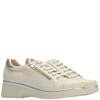 PITILLOS WOMENS ZIP LACE TRAINER - OFF WHITE