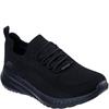 SKECHERS WOMENS SLIP ON LACE WORK SHOE - BLACK