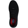 SKECHERS WOMENS SLIP ON LACE WORK SHOE - BLACK