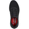 SKECHERS WOMENS WORK SLIP ON LACE SHOE - BLACK