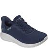 SKECHERS WOMENS WORK SLIP ON LACE SHOE - NAVY
