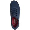 SKECHERS WOMENS WORK SLIP ON LACE SHOE - NAVY