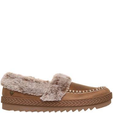 SKECHERS WOMENS BOBS COZY SLIPPER - CHESTNUT