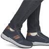 RIEKER MENS WIDE FIT ZIP COMFORT SHOE - BLUE