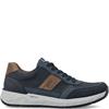RIEKER MENS WIDE FIT ZIP COMFORT SHOE - BLUE