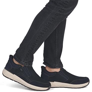 RIEKER MENS WIDE FIT COMFORT SHOE - BLUE