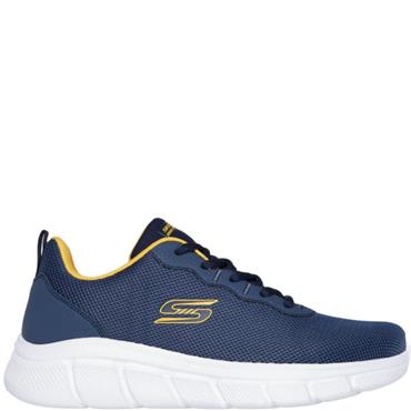 SKECHERS WOMENS WASHABLE LACE TRAINER - NAVY GOLD