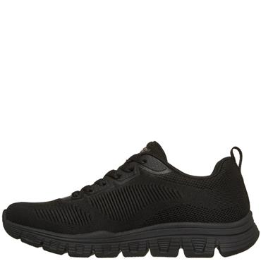 SKECHERS WOMENS LIGHTWEIGHT LACE TRAINER - BLACK