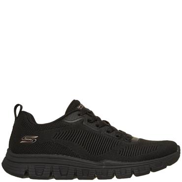 SKECHERS WOMENS LIGHTWEIGHT LACE TRAINER - BLACK