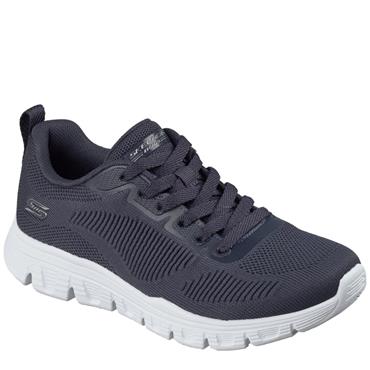 SKECHERS WOMENS LIGHTWEIGHT LACE TRAINER - DARK NAVY
