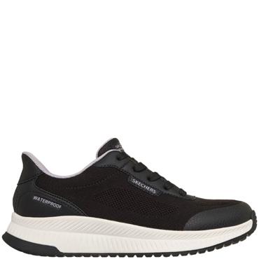 SKECHERS WOMENS WATERPROOF BOBS TRAINER - BLACK
