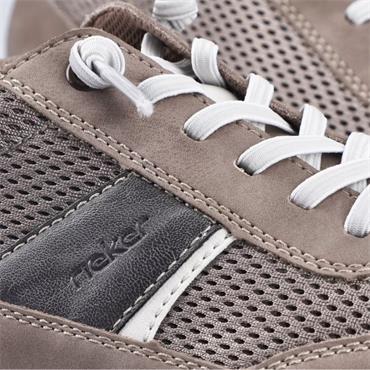 RIEKER MENS LACE CASUAL SHOE - BEIGE