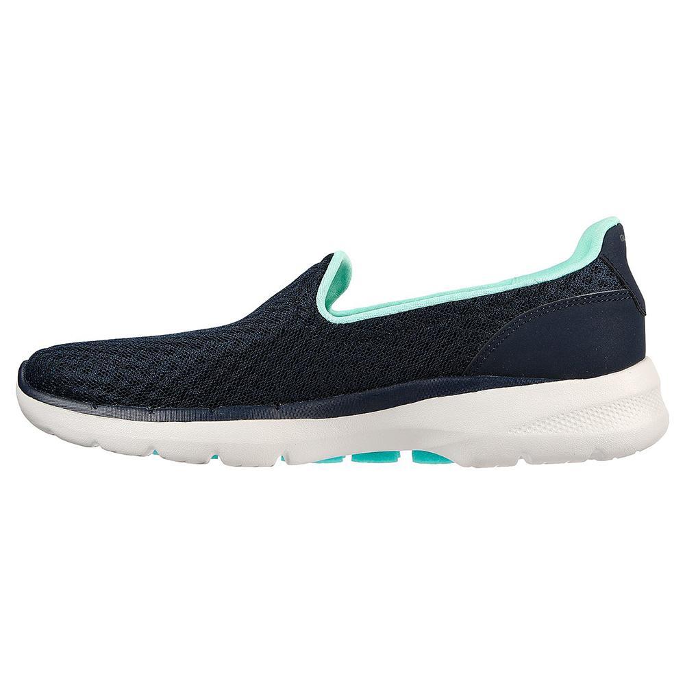SKECHERS WOMENS GOWALK 6 SLIP ON TRAINER NAVY TURQUOISE Paul Byron