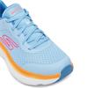 SKECHERS WOMENS MAX CUSHION LACE TRAINER - BLUE ORANGE